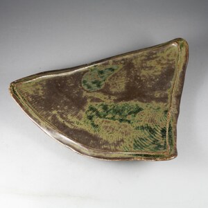 Wood Fired Ceramic Platter, Plate, Pottery Dish, Handbuilt for Serving Appetizers by Paul Fryman