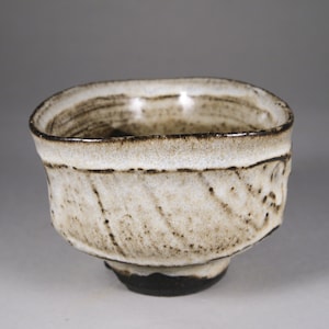 White Tea-Bowl, Tea Cup no Handle. Wabi Sabi Pottery Cup. Drinking Bowl. White Glaze Cup. Wab Sabi Pottery. Studio Ceramics. Yunomi.