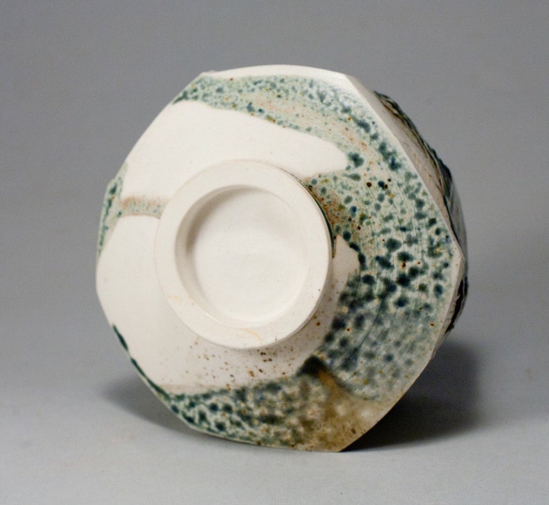 Wood Fired Trinket Dish with Blue Ash Glaze