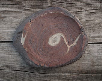Wood Fired Ceramic Platter, Plate, Pottery Dish, Handbuilt for Serving Appetizers by Paul Fryman