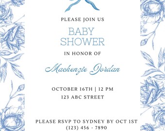 Elegant Baby Shower Invitation