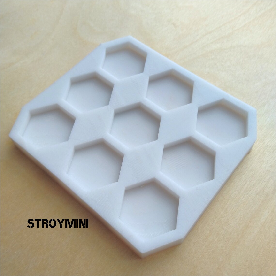 Silicone mold form for 9 hexagon tile for DIY handmade 15cm Etsy