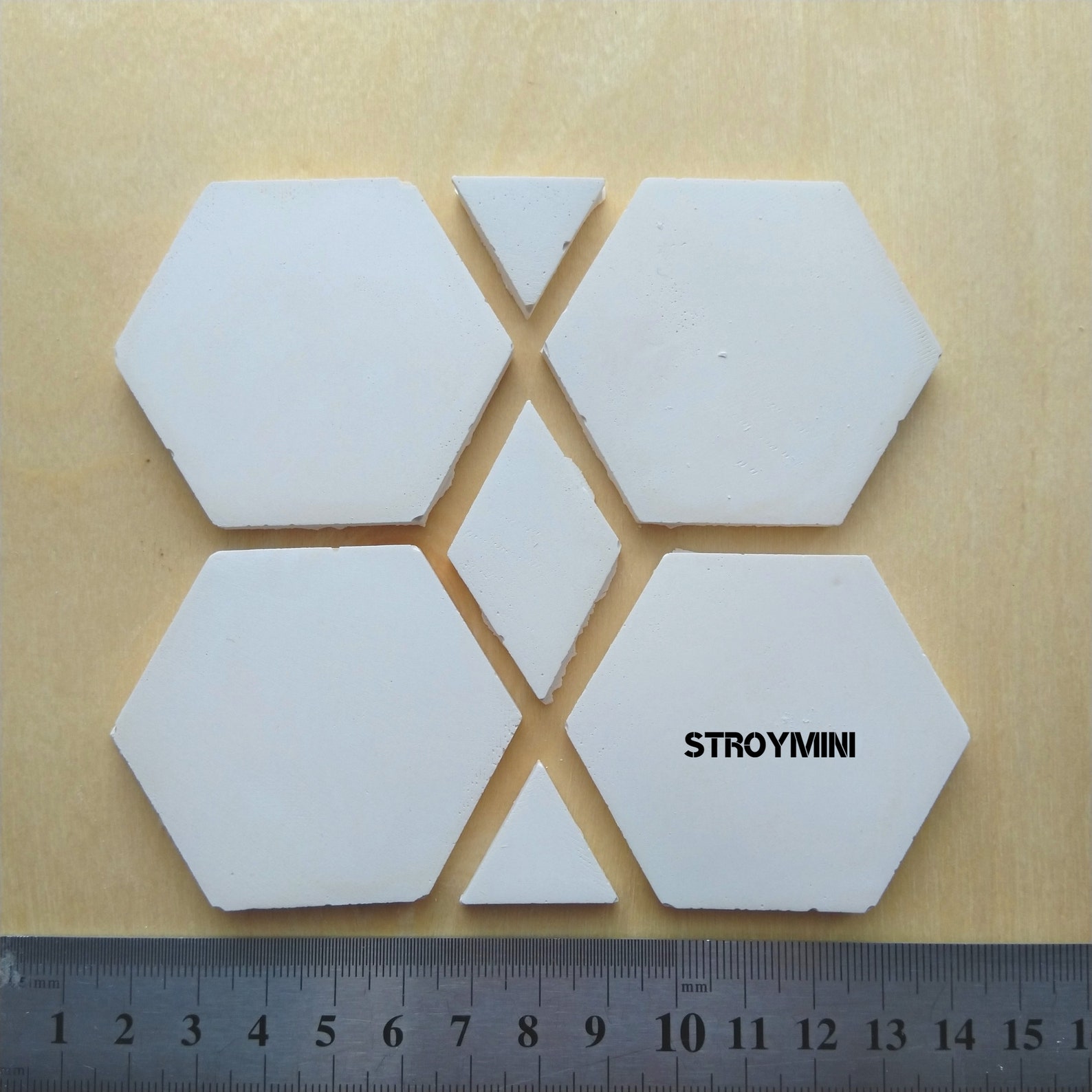 Silicone mold form for 4 hexagon tile for DIY handmade 3cm Etsy