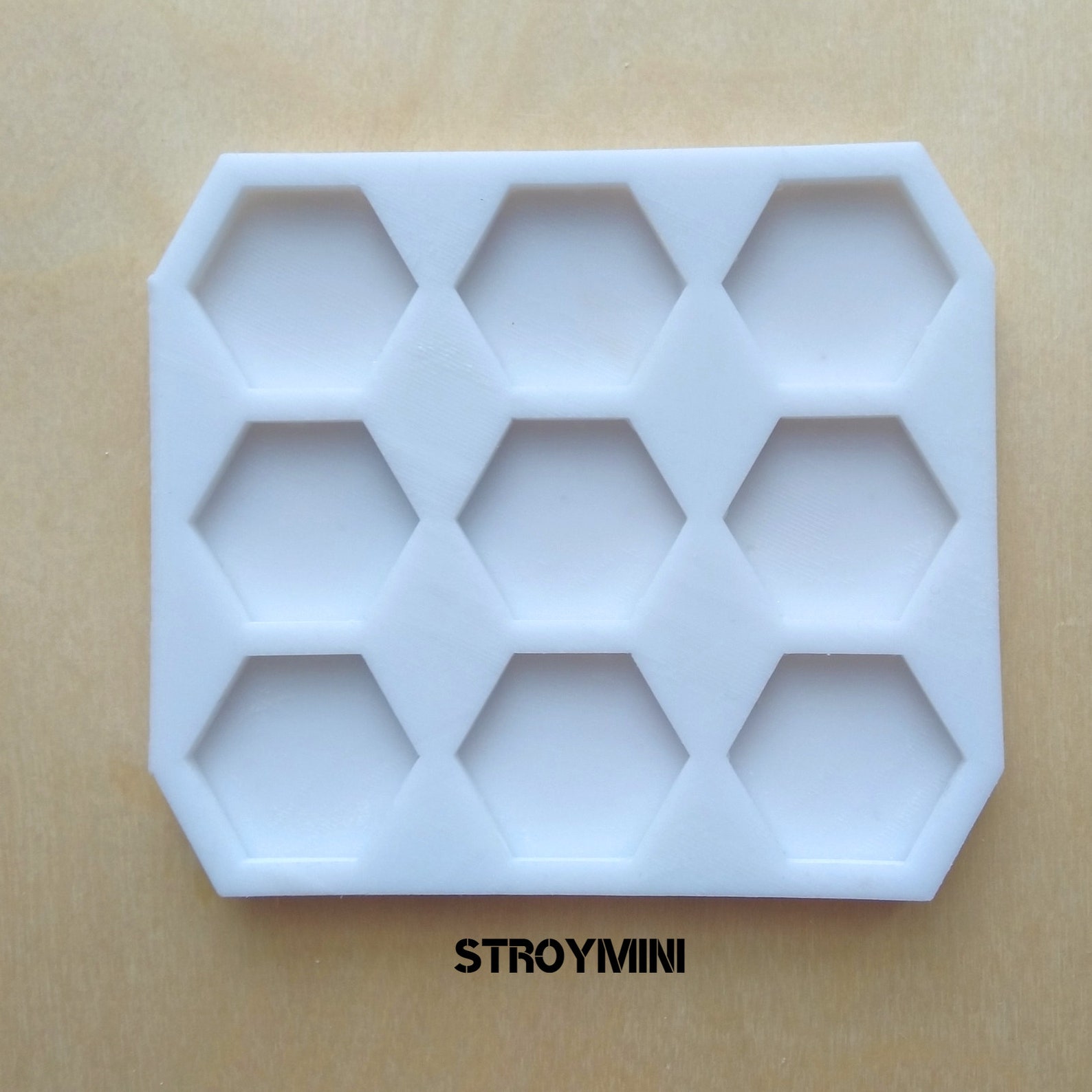Silicone mold form for 9 hexagon tile for DIY handmade 15cm Etsy