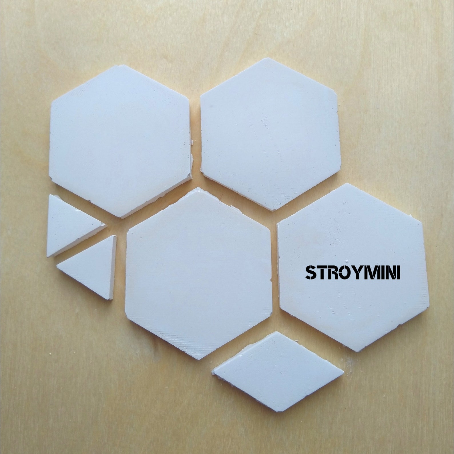 Silicone mold form for 4 hexagon tile for DIY handmade 3cm Etsy
