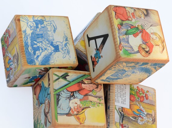 peter rabbit abc wooden blocks