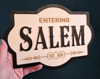 Handmade Salem Wood Ply Plaque
