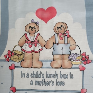 DAISY KINGDOM Apron Panel, Mothers Love Teddy Bear Cut and Sew Panel, Plus Bonus Pot Holder, Adult Size