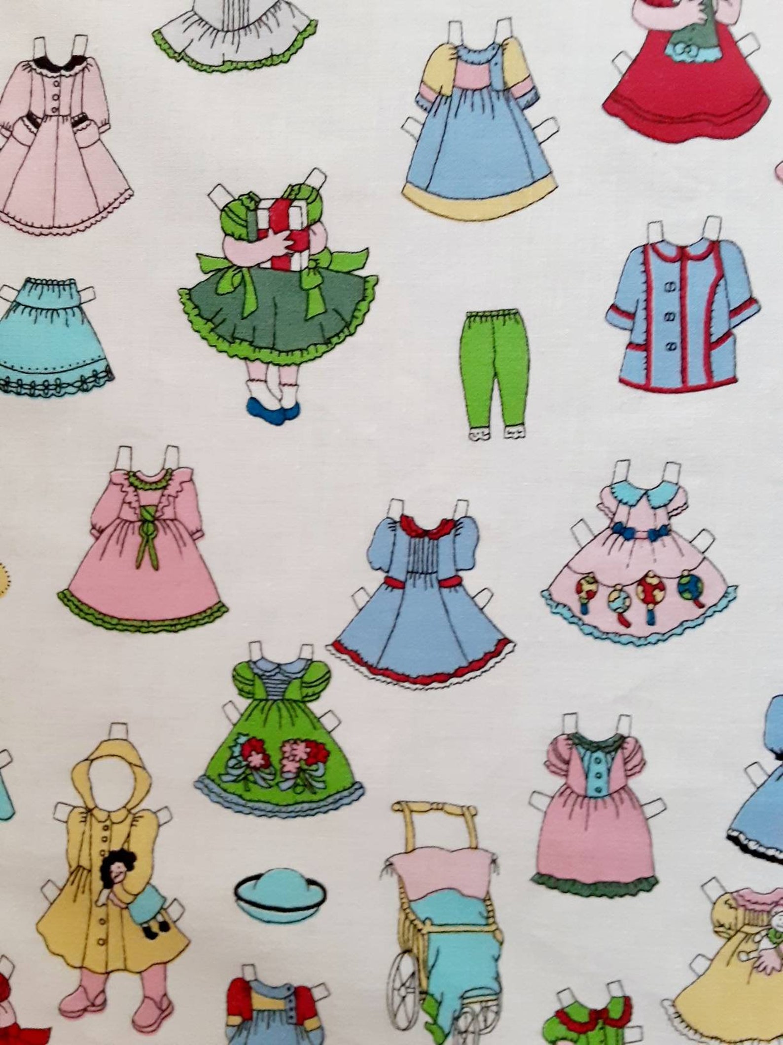 Vintage Paper Dolls Fabric By The 1/2 YARD Fabric Traditions Etsy