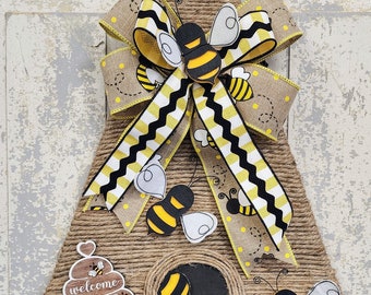 Welcome to Our Hive, Bee Doorhanger, Beehive Doorhanger, Bee Decor, Bumblebee Decor