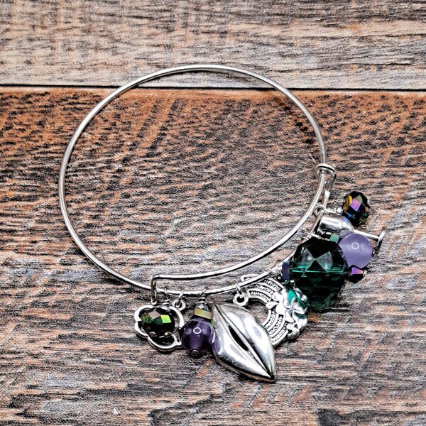 Greek Goddess of Communication and Rainbows Iris Bangle Bracelet, Pagan, Wiccan, Hellenismos, Witchcraft