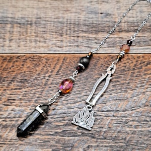 Greek Hephaestus God of Fire Crystal Pendulum, Dowsing, Divination, Hellismos