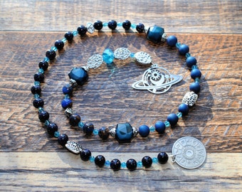 Greek God of Stars and Astrology Astraeus Pagan Hellenismos Prayer Meditation Beads and Witch's Ladder, Altar Offering