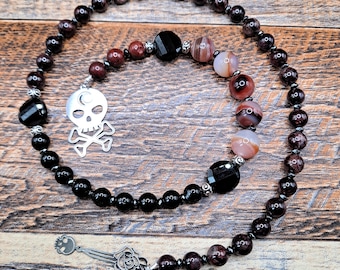 Greek God of the Underworld Hades Pagan Prayer Meditation Beads or Witch's Ladder, Hellenismos, Altar Offering