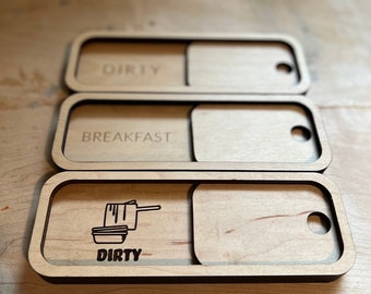 Custom Wooden Dishwasher Sign