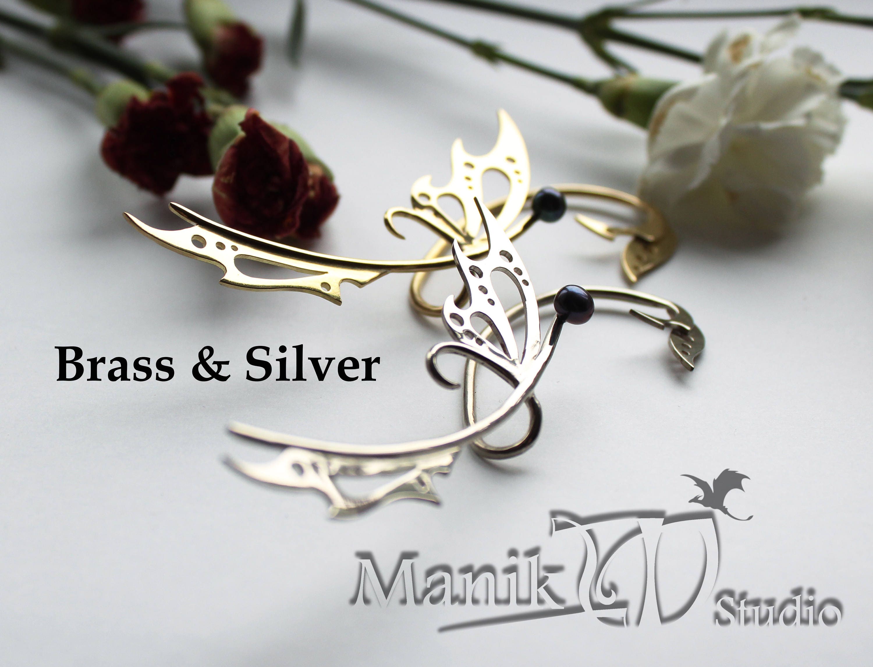 Ear Cuff Butterfly Earrings Butterfly Jewelry pearls Etsy