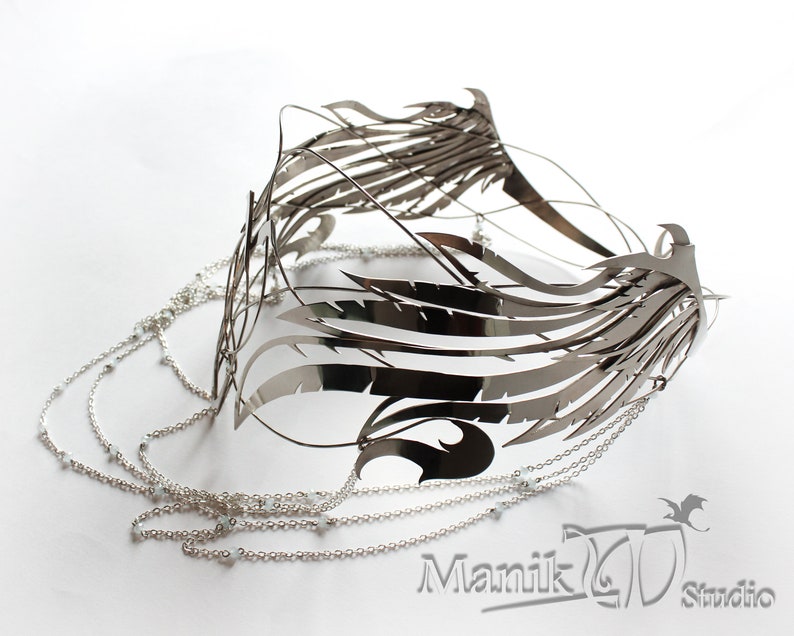 Diadem Griffin Elven tiara Metal wings Jewelry Games Etsy