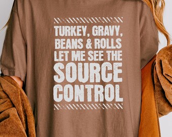 Funny Thanksgiving Turkey Gravy Shirt, Programmer Humor Gift, Retro Graphic Tee