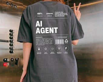 AI Agent Parody Shirt: Tech Humor Funny Comfort Colors Tee for Coders Programmers