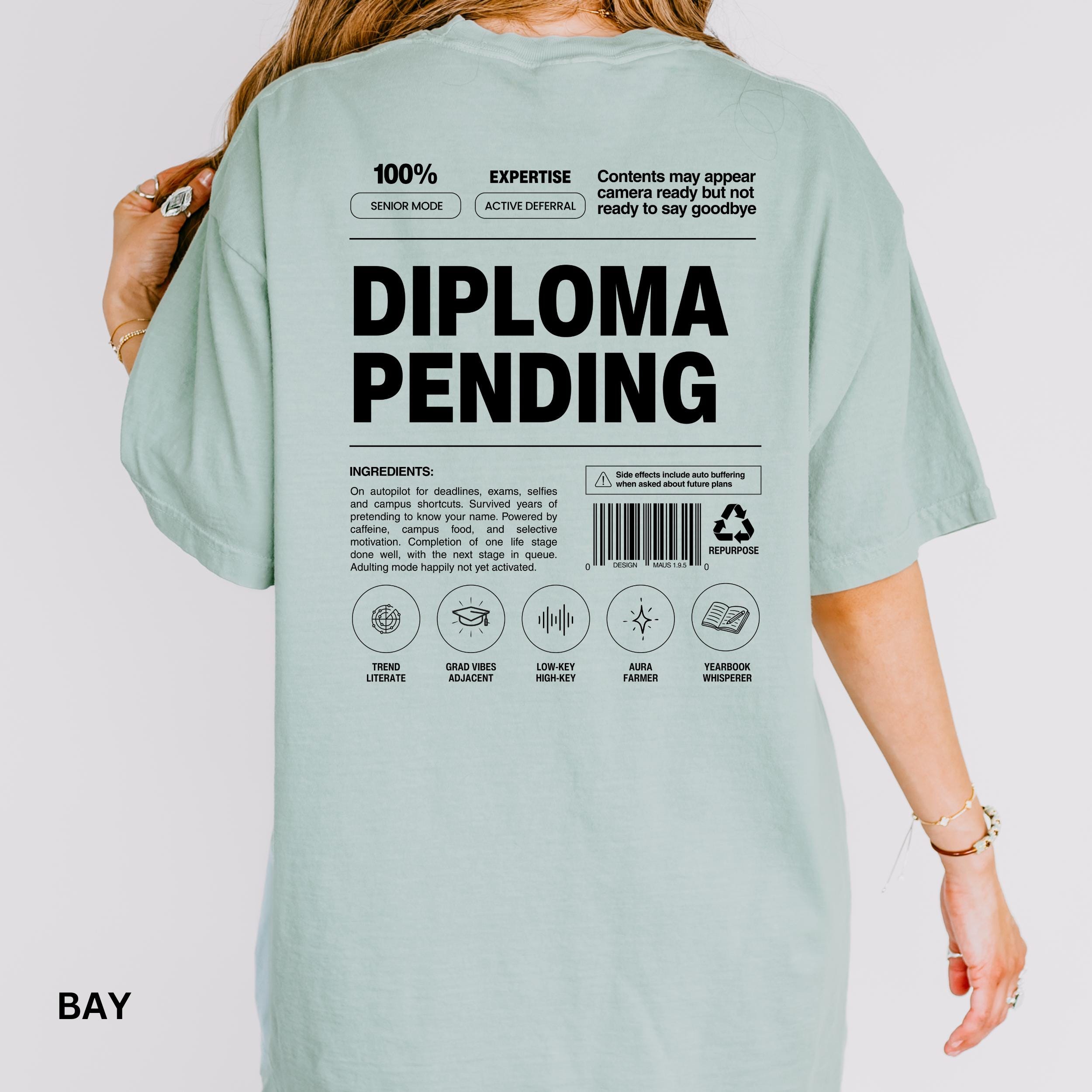 Graduation Senior 2026 Tee, Diploma Pending Parody Label T-shirt - Etsy