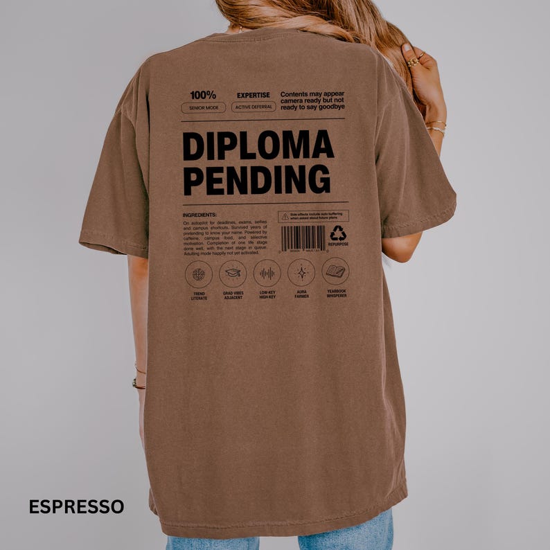 Graduation Senior 2026 Tee, Diploma Pending Parody Label T-shirt - Etsy