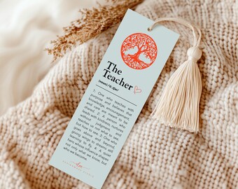 Teacher Mini Set Bookmark, Wall Art + Editable Canva Thank You Card Template (Digital Download)