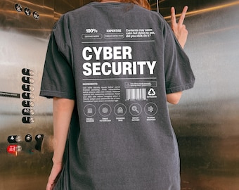 Cyber Security Parody Label T-shirt | Hacker Humor, InfoSec Shirt