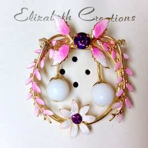 Vintage Brooch Pin Elizabeth Creations New on Card 1950