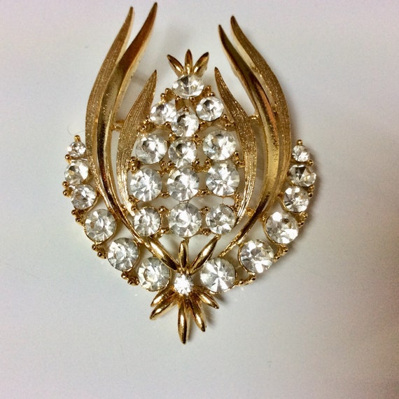 Vintage Signed Lisner Huge Statement Rhinestone B… - image 9