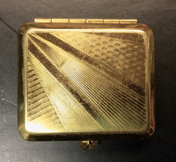 Tiny Vintage Melloglo Powder Compact Original Puf… - image 3