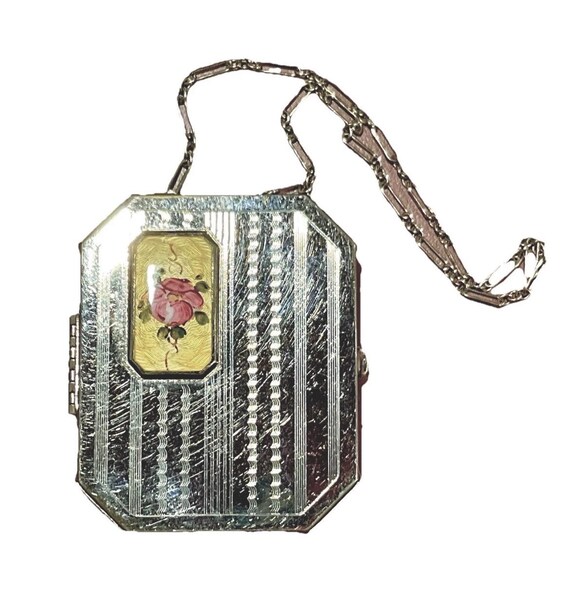 Early Engine Turned Combination Compact Yellow Gu… - image 7