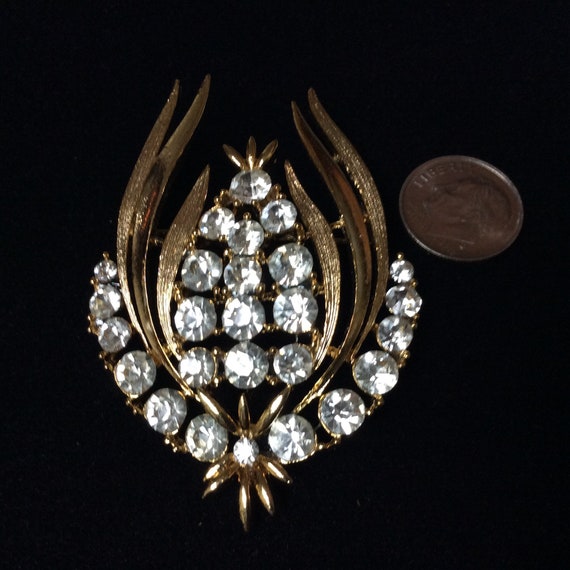 Vintage Signed Lisner Huge Statement Rhinestone B… - image 8