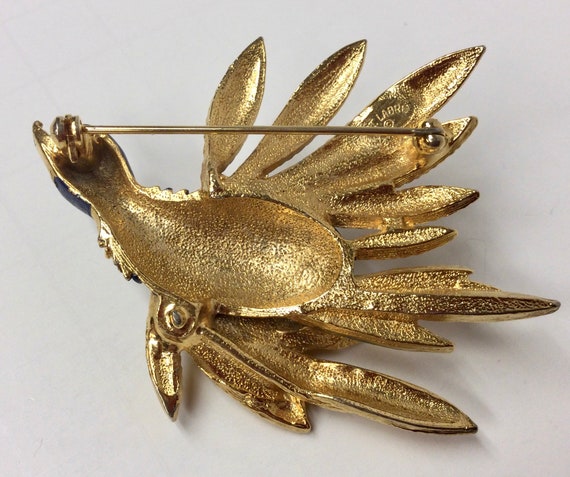 Large St Labre Signed Three Dimensional Blue Enam… - image 5