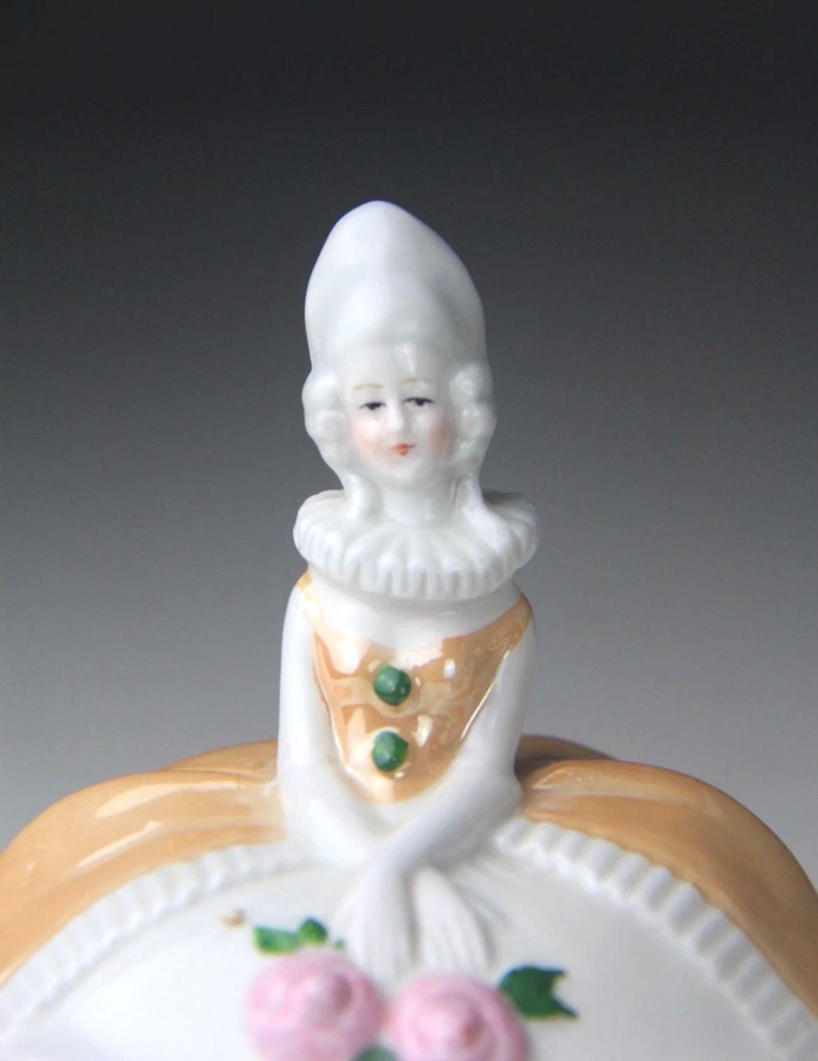 Art Deco Half Lady Covered Jar Powder Dish Box Germany - Etsy