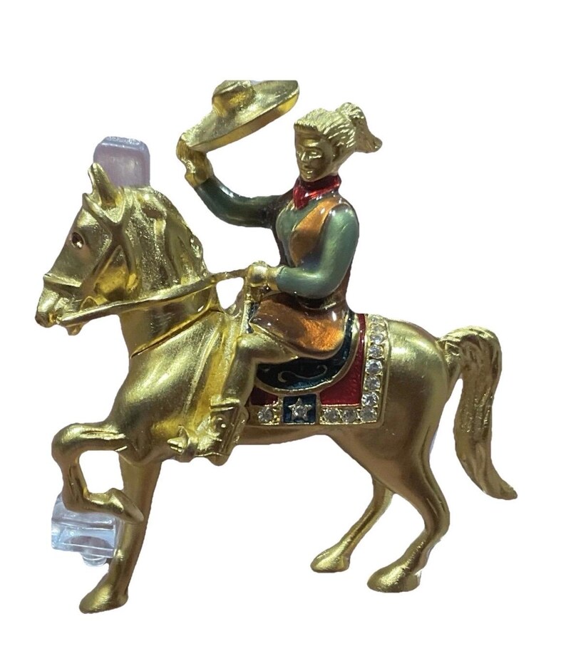 Estée Lauder Rare Rodeo Cowgirl Solid Perfume Compact Equestrian Horse image 6