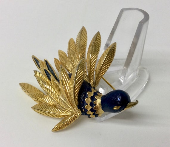 Large St Labre Signed Three Dimensional Blue Enam… - image 3