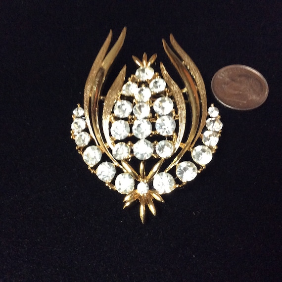 Vintage Signed Lisner Huge Statement Rhinestone B… - image 5