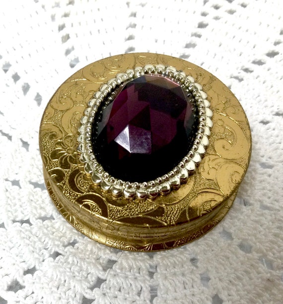 Viviane Woodard Solid Perfume Compact Large Purpl… - image 1