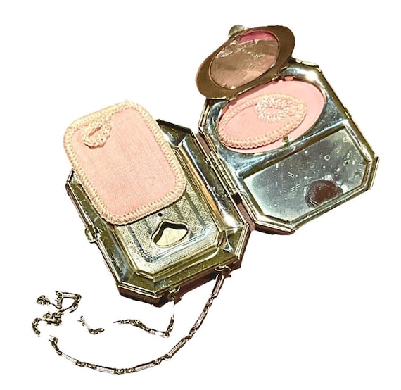 Early Engine Turned Combination Compact Yellow Gu… - image 3