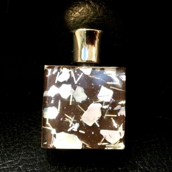 Perfume Bottle Miniature Vintage Confetti Lucite Multi Color Mid Century