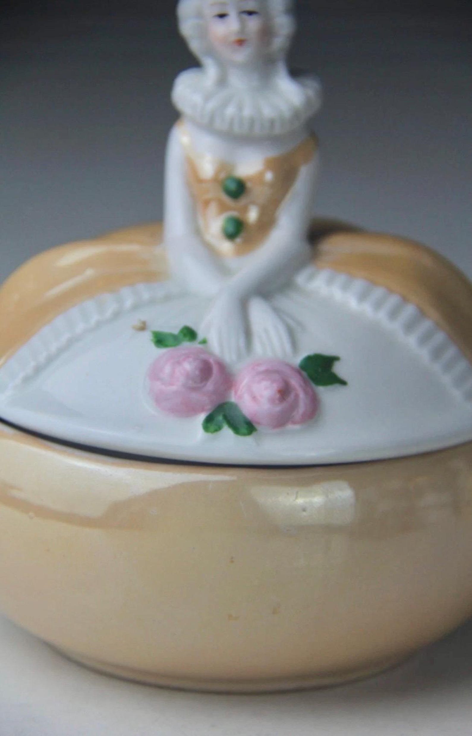 Art Deco Half Lady Covered Jar Powder Dish Box Germany - Etsy
