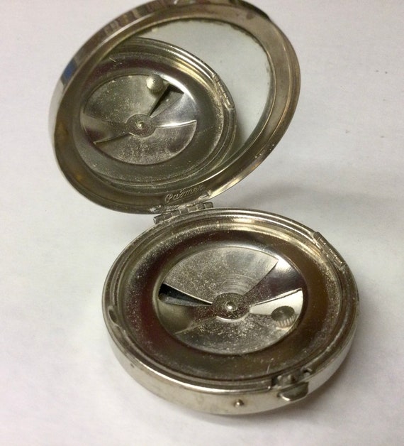 Rare Palmer Gardenglo Powder Compact Puff Victorian C… Gem