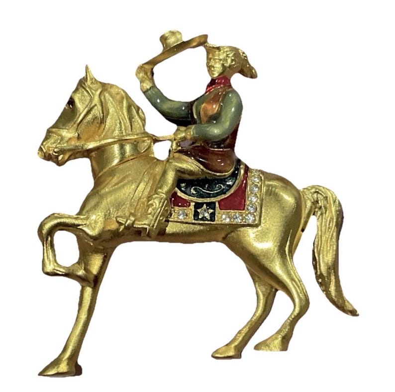 Estée Lauder Rare Rodeo Cowgirl Solid Perfume Compact Equestrian Horse image 1
