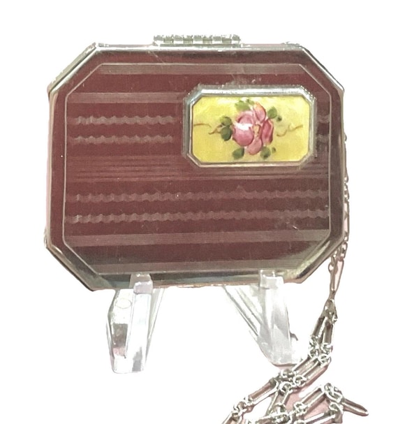 Early Engine Turned Combination Compact Yellow Gu… - image 1