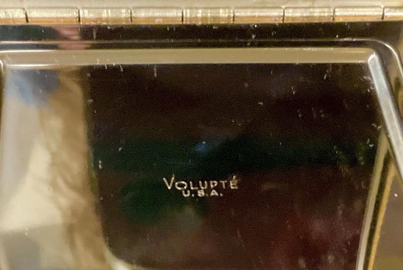 Silver Rhinestone Font Classy Volupte Powder Compact Unused Multi Color Rhinestones MCM - Etsy
