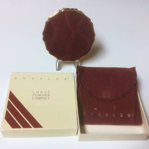 Vintage Shakley Stratton Powder Compact Original Box Sleeve Puff Promotional