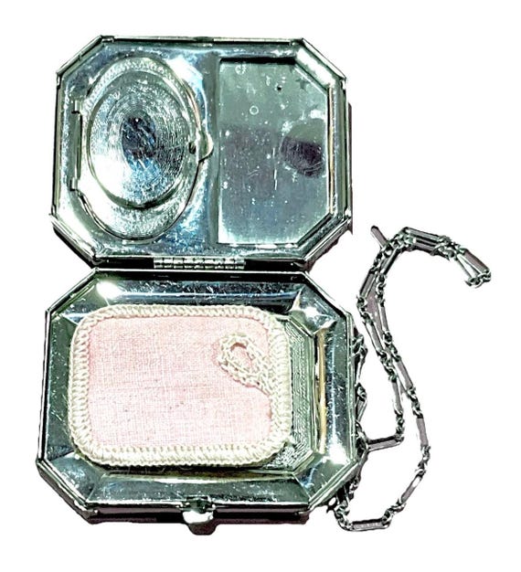 Early Engine Turned Combination Compact Yellow Gu… - image 8