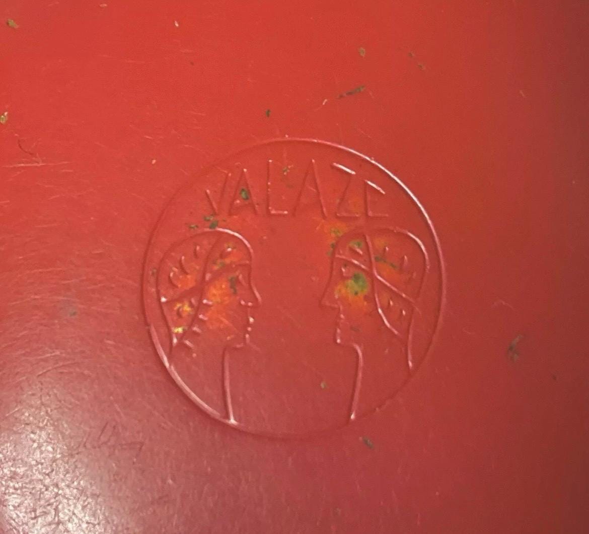 Rare VALAZE Red Enamel Compact Powder Rouge Art Deco 2 Puffs - Etsy