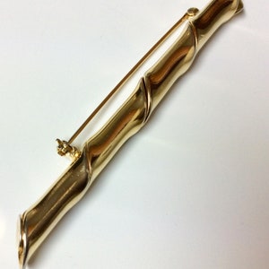 Vintage Les Bernard Organic Looking Brooch Pin Gold Tone