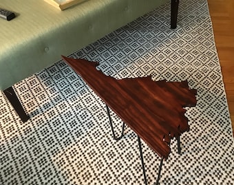 Wood Virginia Shaped Side Table